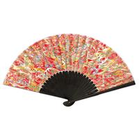 Folding Fan - Yuzen Paper, CZM-6234, Folding Screen Design, Red