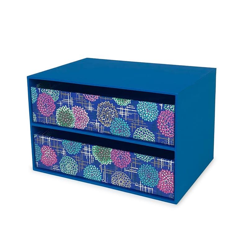 Tidy Up Desk Chest (Wide, 2-Tier) - Chrysanthemum