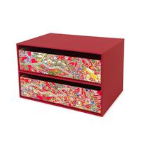 Tidy Up Desk Chest (Wide, 2-Tier) - Folding Screen Design
