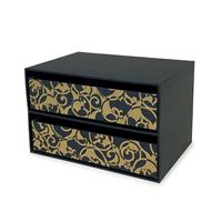 Tidy Up Desk Chest (Wide, 2-Tier) - Heart and Arabesque