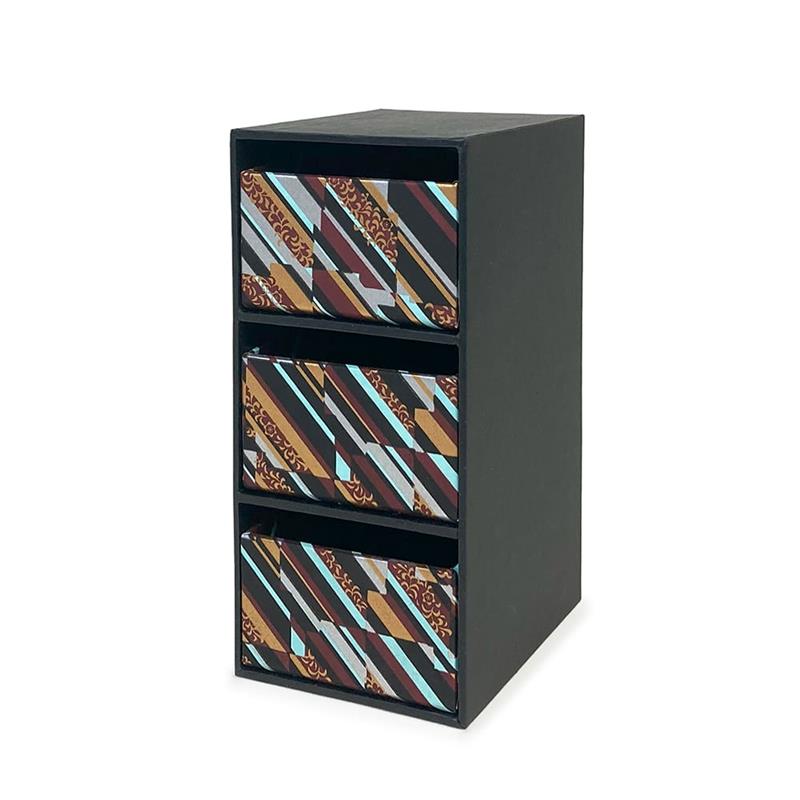 Tidy Up Desk Chest (Slim, 3-Tier) - Moga