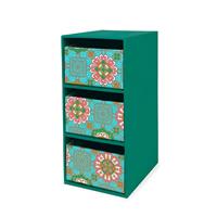 Tidy Up Desk Chest (Slim 3-Tier) - Shokko Pattern