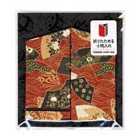 Foldable Small Case: Waves, Flowers, and the Four Seasons Fan