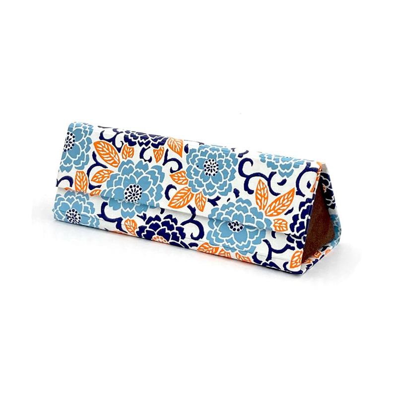 Yuzen Paper Foldable Spectacle Case: Peony