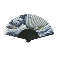 Folding Fan with “the series Thirty-six Views of Mount Fuji” by Hokusai (Blue)