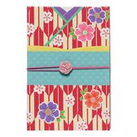 Stamp Book (Large) Elegant Fletching and Cherry Blossom Kimono Design
