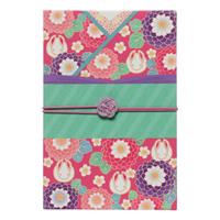 Stamp Book (Large) Elegant Flower and Rabbit Kimono Design