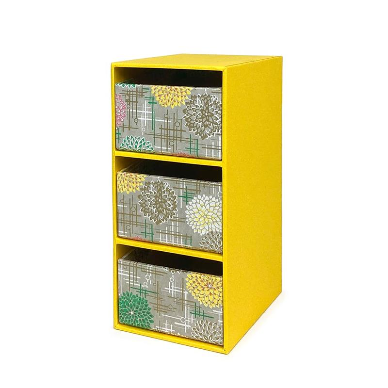 Tidy Up Desk Chest (Slim 3-Tier) - Shokko Pattern