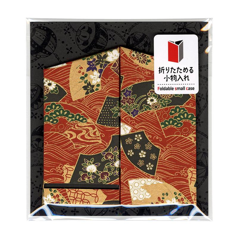 Foldable Small Case: Waves, Flowers, and the Four Seasons Fan