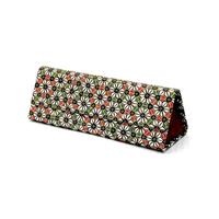 Yuzen Paper Foldable Spectacle Case: Asanoha Pattern