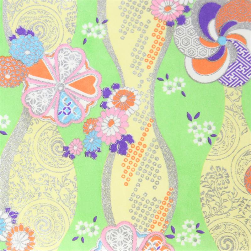Hand-Dyed Yuzen Paper (Pattern area: 500 x 635 mm) No.25-7