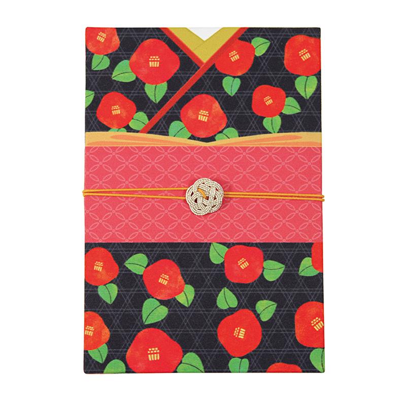 Stamp Book (Large) Elegant Camellia flower Kimono Design